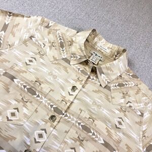 Ariat Relaxed Western Shirt Women's XS Aztec Button Front Southwest Rodeo Beige